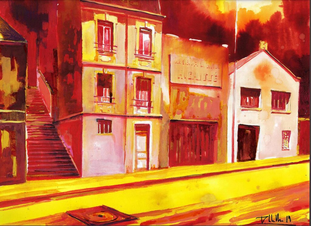 LE HAVRE 11- RUE PASTEUR- ACRYLIQUE SUR CARTON- 41 X 31-2019