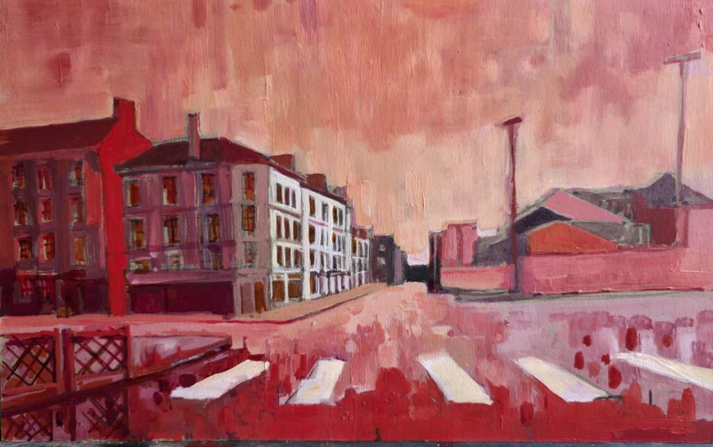 LE HAVRE 12-QUARTIER DE L_EURE-ACRYLIQUE SUR CARTON- 35 X 21-2019
