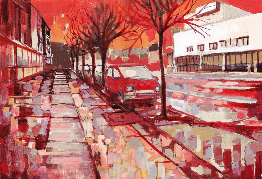 LE HAVRE 13-COURS DE LA REPUBLIQUE -ACRYLIQUE SUR CARTON- 41 X 31-2019