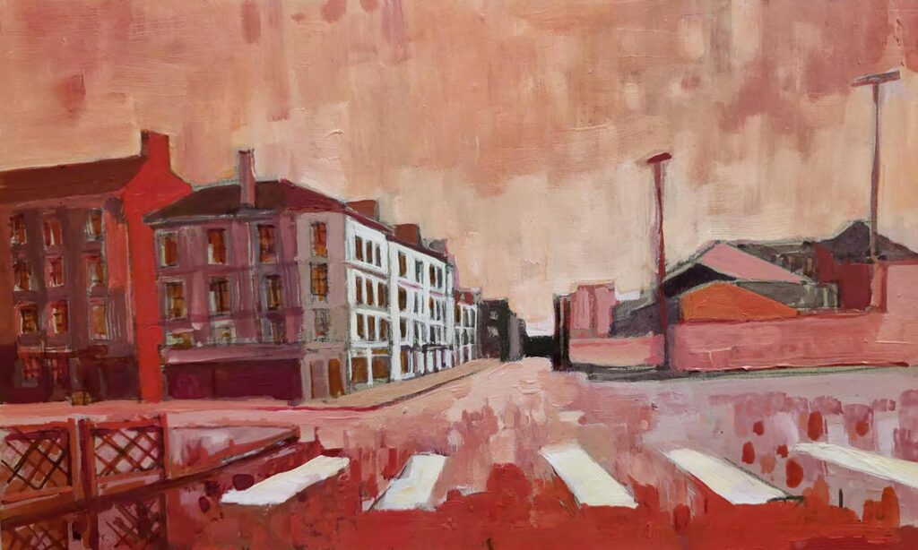 LE HAVRE 6- QUARTIER DE L_EURE-ACRYLIQUE SUR CARTON- 35 X 21-2019
