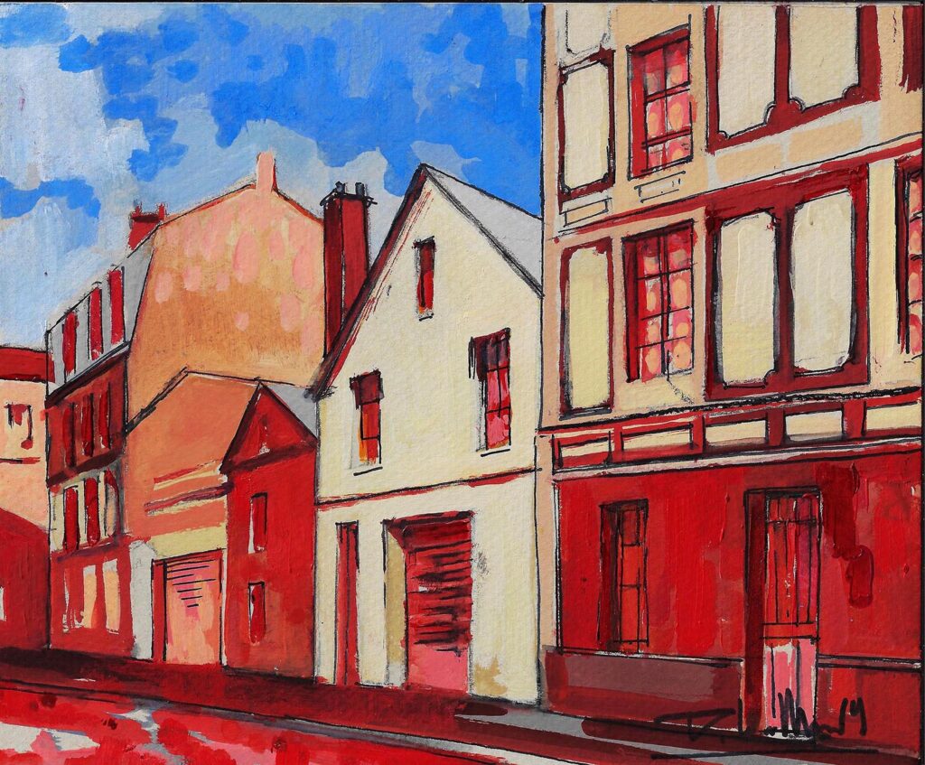 LE HAVRE 9- ROND POINT- ACRYLIQUE SUR CARTON-32 X 27- 2019